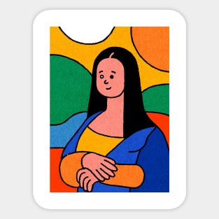 Mona Lisa Pop Art Illustration Sticker